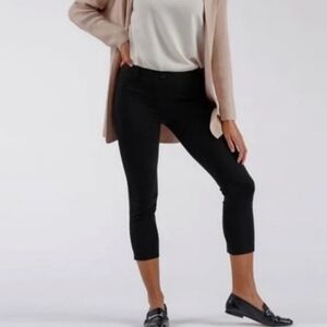 Betabrand Crop Classic Dress Pant Yoga Pants, Black, W0249-BK, Size S